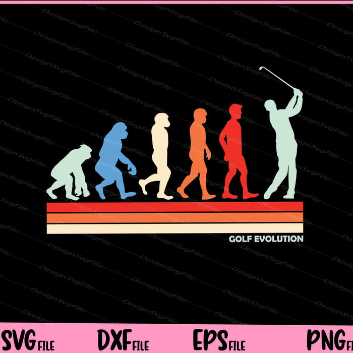 Golf evolution Vintage Svg Cutting Printable Files  - Premium Cutting Files in SVG, PNG & EPS Formats - Premium SVG Cutting Files for Crafts