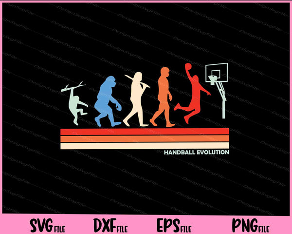 Handball evolution Vintage svg
