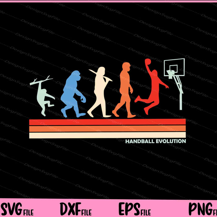 Handball evolution Vintage Svg Cutting Printable Files  - Premium Cutting Files in SVG, PNG & EPS Formats - Premium SVG Cutting Files for Crafts