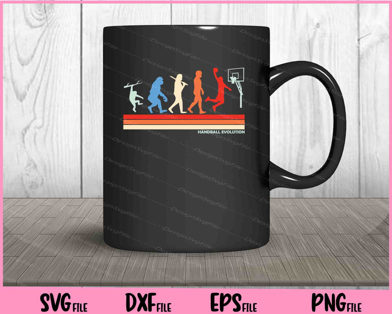 Handball evolution Vintage mug