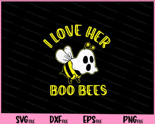 I Love Her Boo Bees Halloween Matching Couple Svg Cutting Printable Files  - Premium Cutting Files in SVG, PNG & EPS Formats - Premium SVG Cutting Files for Crafts