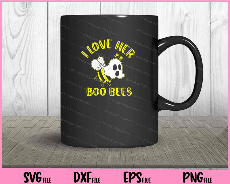 I Love Her Boo Bees Halloween Matching Couple mug