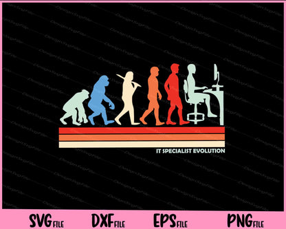 IT Specialist evolution Vintage Svg Cutting Printable Files  - Premium Cutting Files in SVG, PNG & EPS Formats - Premium SVG Cutting Files for Crafts