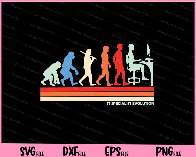 IT Specialist evolution Vintage Svg Cutting Printable Files  - Premium Cutting Files in SVG, PNG & EPS Formats - Premium SVG Cutting Files for Crafts
