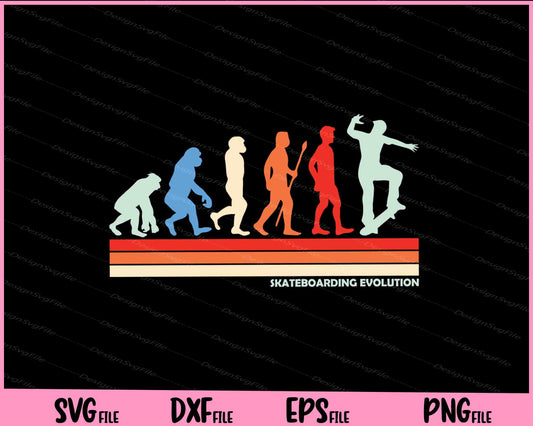 Skateboarding evolution Vintage Svg Cutting Printable Files  - Premium Cutting Files in SVG, PNG & EPS Formats - Premium SVG Cutting Files for Crafts