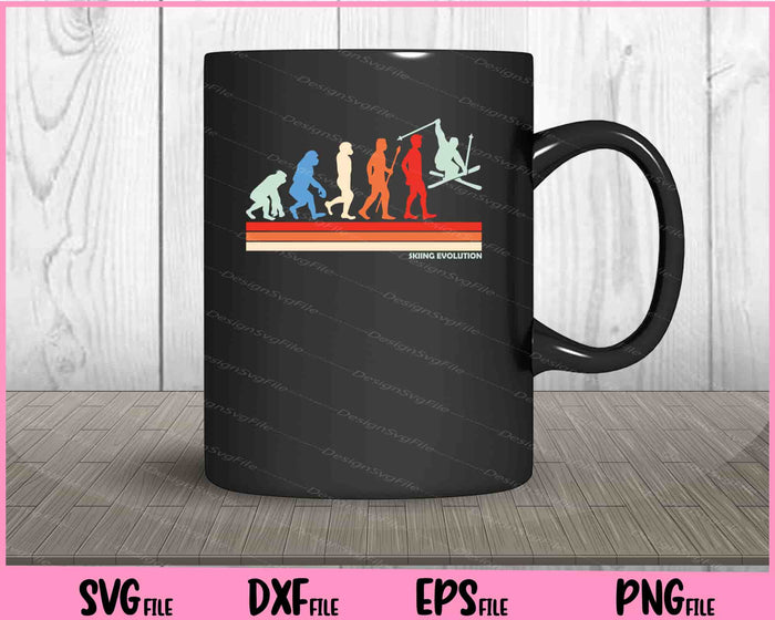 Skiing evolution Vintage Svg Cutting Printable Files  - Premium Cutting Files in SVG, PNG & EPS Formats - Premium SVG Cutting Files for Crafts