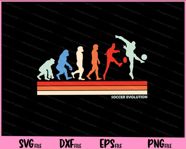 Soccer evolution Vintage svg