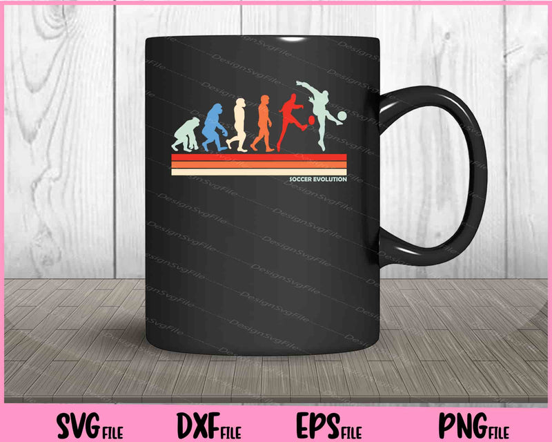Soccer evolution Vintage mug