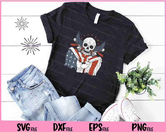 American flag and skull 4th of July Svg Cutting Printable Files  - Premium Cutting Files in SVG, PNG & EPS Formats - Premium SVG Cutting Files for Crafts