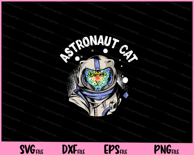 astronaut cat funny svg