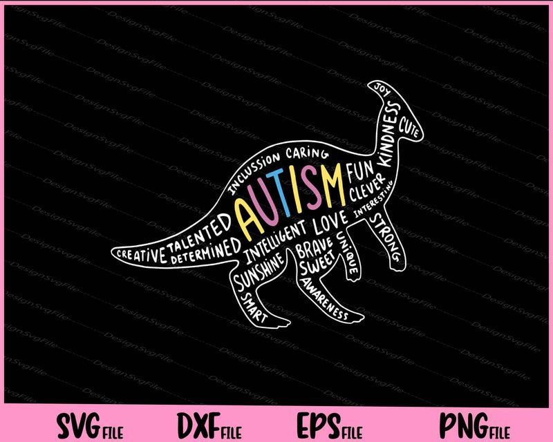 autism dinosaur funny svg