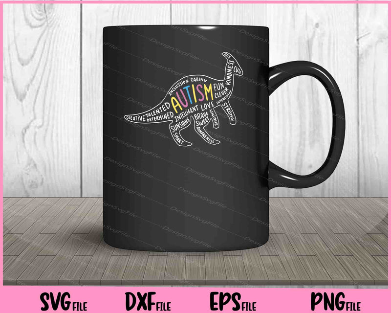 autism dinosaur funny mug