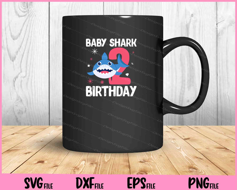 baby shark 2 birthday mug