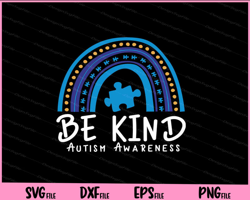 be kind autism awareness  svg
