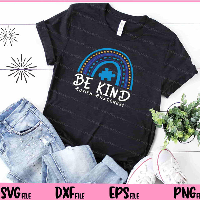 be kind autism awareness Svg Cutting Printable Files  - Premium Cutting Files in SVG, PNG & EPS Formats - Premium SVG Cutting Files for Crafts