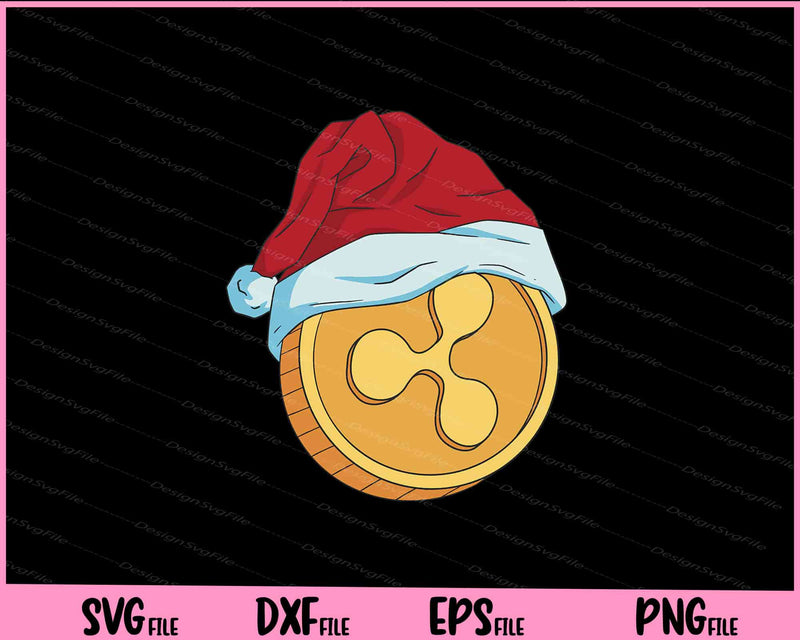 cryptocurrency coin in Christmas svg