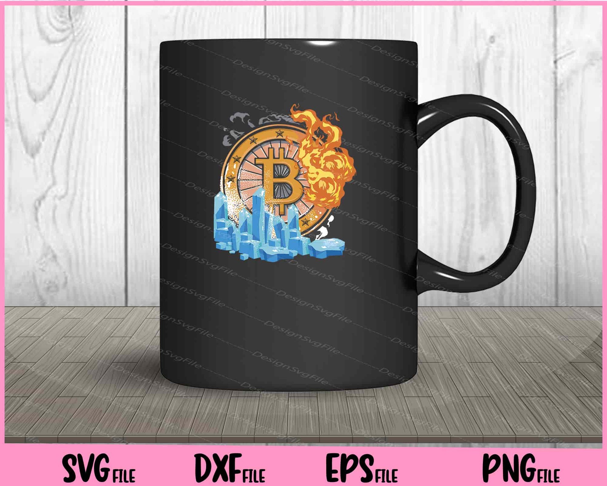 cryptocurrency ice and fire Svg Cutting Printable Files  - Premium Cutting Files in SVG, PNG & EPS Formats - Premium SVG Cutting Files for Crafts