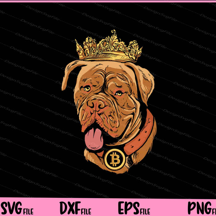 crypto dog king funny Svg Cutting Printable Files  - Premium Cutting Files in SVG, PNG & EPS Formats - Premium SVG Cutting Files for Crafts