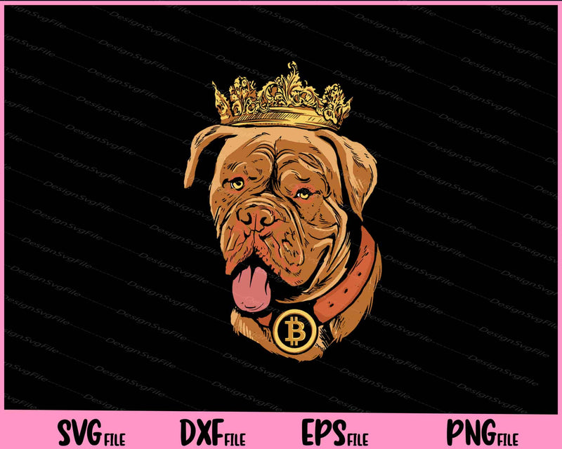 crypto dog king funny svg
