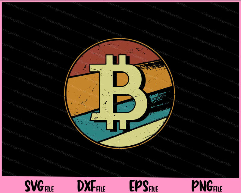 crypto retro Bitcoin Vintage Svg Cutting Printable Files  - Premium Cutting Files in SVG, PNG & EPS Formats - Premium SVG Cutting Files for Crafts