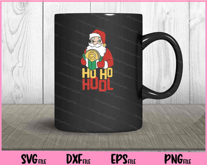 crypto Santa Christmas HO HO HOLD Svg Cutting Printable Files  - Premium Cutting Files in SVG, PNG & EPS Formats - Premium SVG Cutting Files for Crafts