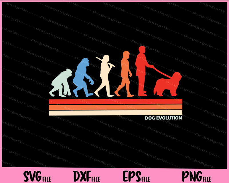 dog evolution Vintage svg
