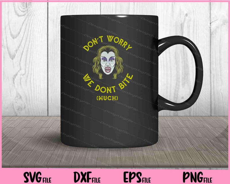 don't worry we dont bite much halloween mug