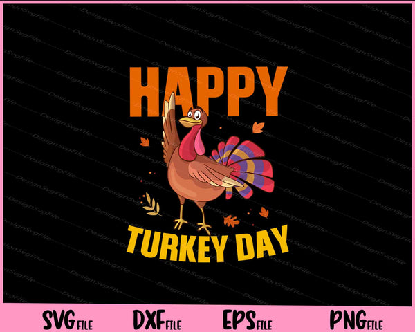 happy turkey thanksgiving day svg