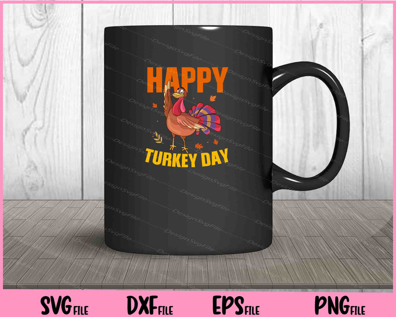 happy turkey thanksgiving day mug