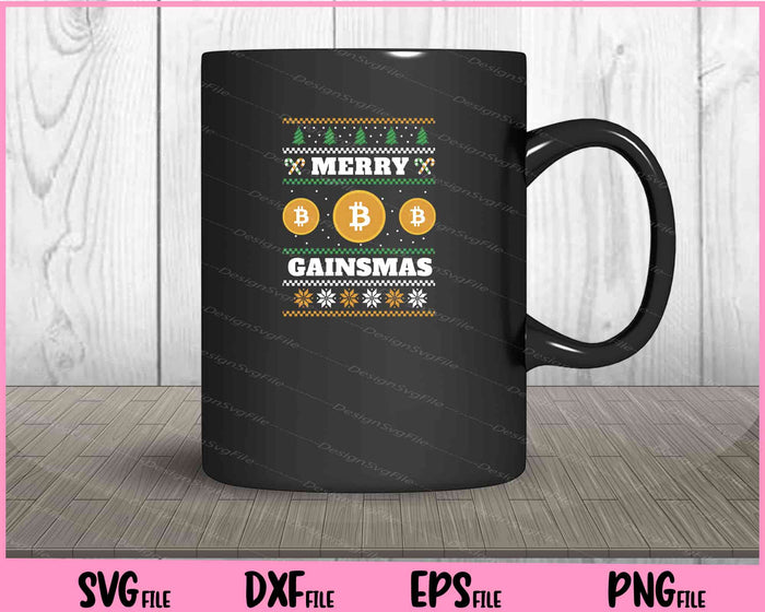 merry gainsmas christmas Ugly crypto Svg Cutting Printable Files  - Premium Cutting Files in SVG, PNG & EPS Formats - Premium SVG Cutting Files for Crafts