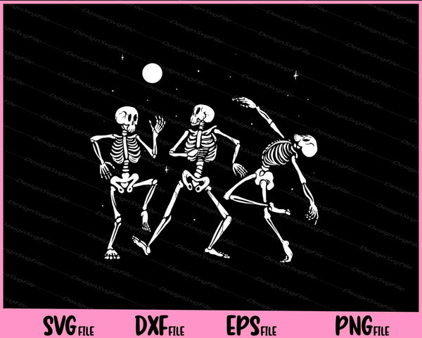 skeletons dancing Halloween svg