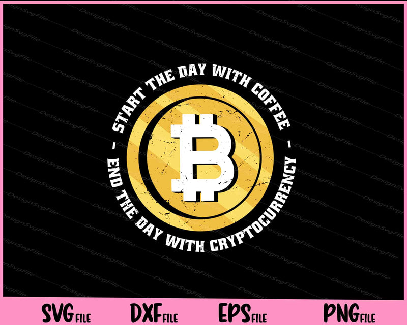 start the day with coffee Cryptocurrency svg