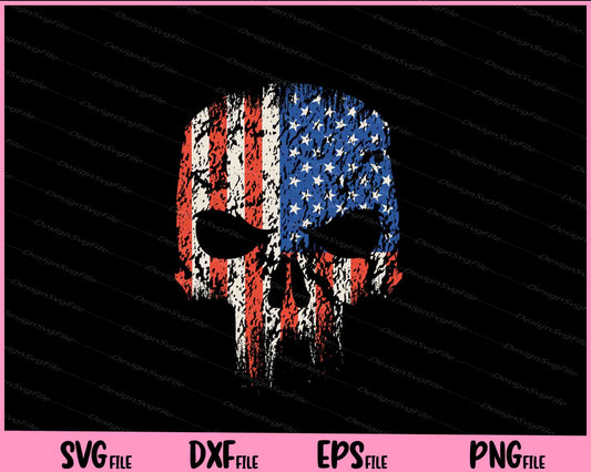 usa skull flag 4th of July Svg Cutting Printable Files  - Premium Cutting Files in SVG, PNG & EPS Formats - Premium SVG Cutting Files for Crafts