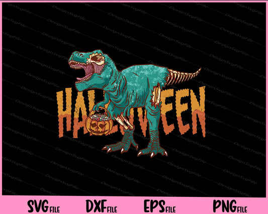 zombie halloween t-rex Svg Cutting Printable Files  - Premium Cutting Files in SVG, PNG & EPS Formats - Premium SVG Cutting Files for Crafts