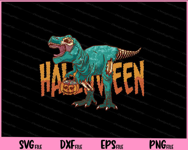 zombie halloween t-rex svg